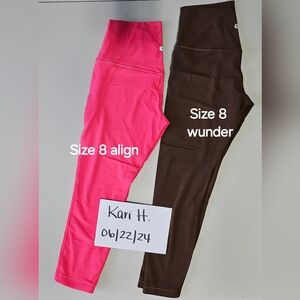 Chocolate & Sonic Pink Lululemon